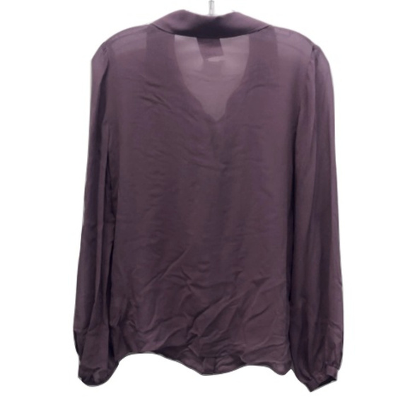 HInge Tie Neck Silk Button-Up, Size Small - Picture 2 of 2